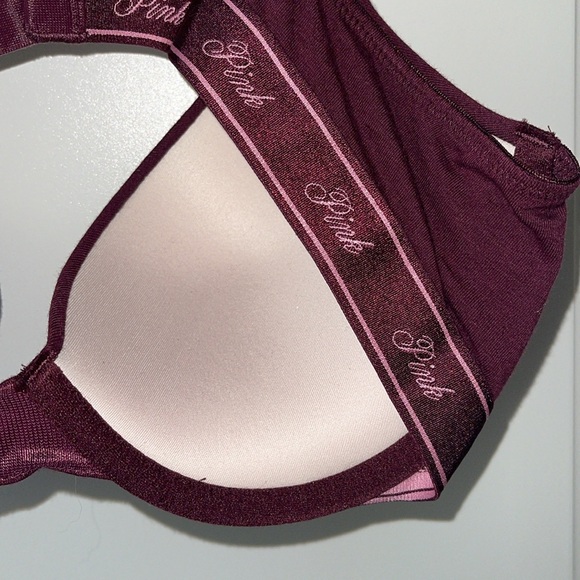 PINK Victoria’s Secret NWT NEW logo wear everywhere push-up bra 34C - Picture 7 of 15